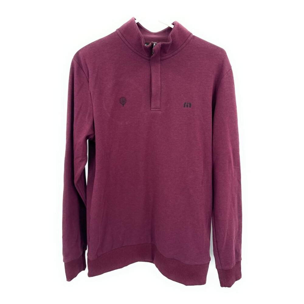 Travis Mathew Sweater Mens Sz S Pullover 1/4 Zip Golf‎ Embroidered
